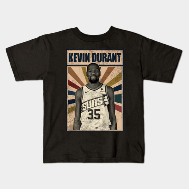 Phoenix Suns Kevin Durant Kids T-Shirt by RobinaultCoils